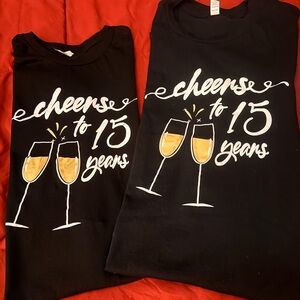 His & Her 15 Year Anniversary Celebration TShirts